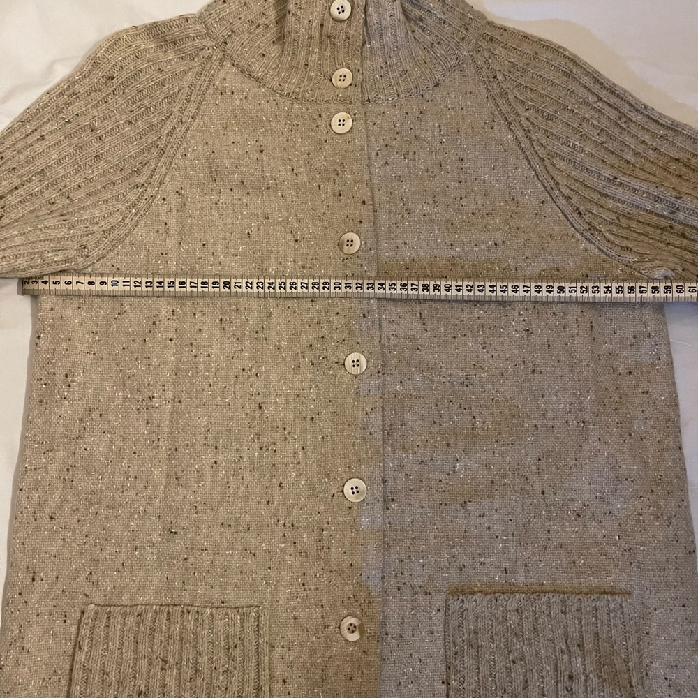 Eileen Fisher Beige Ribbed Cardigan - Picture 10 of 12